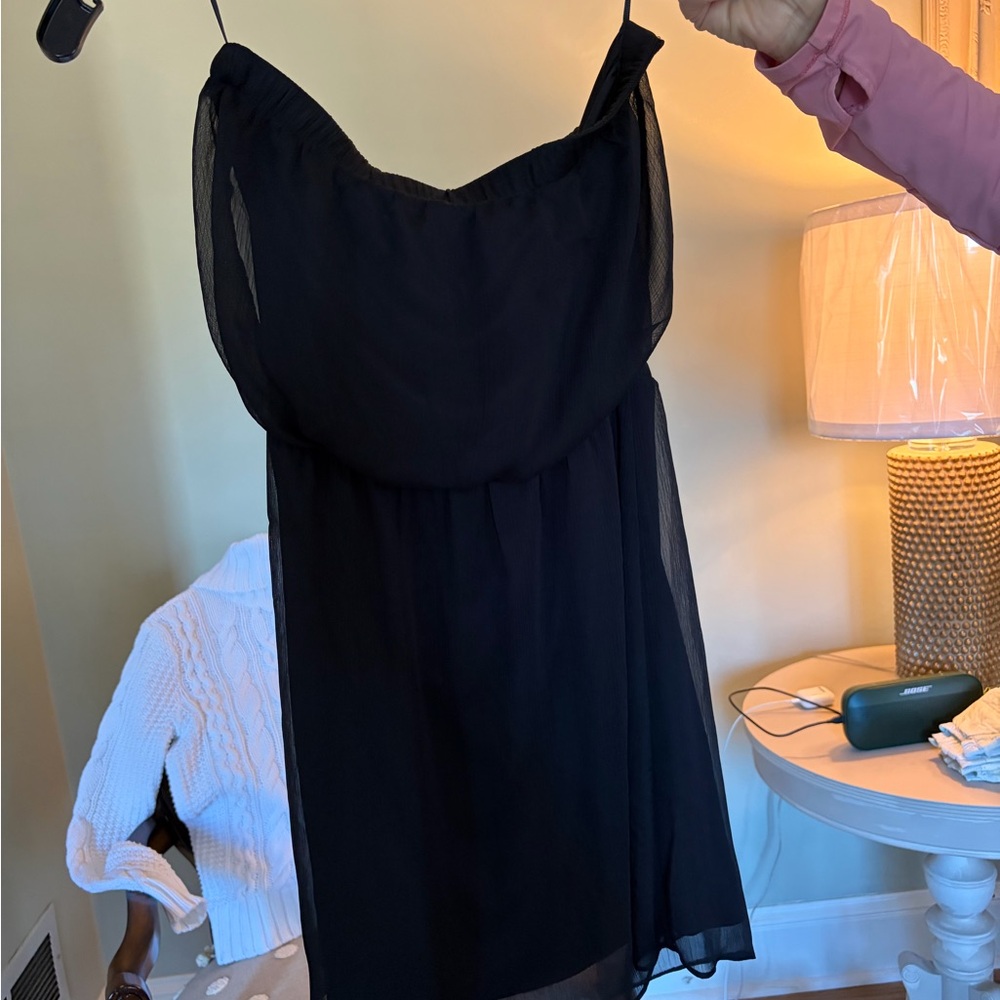 Express Strapless Black Dress